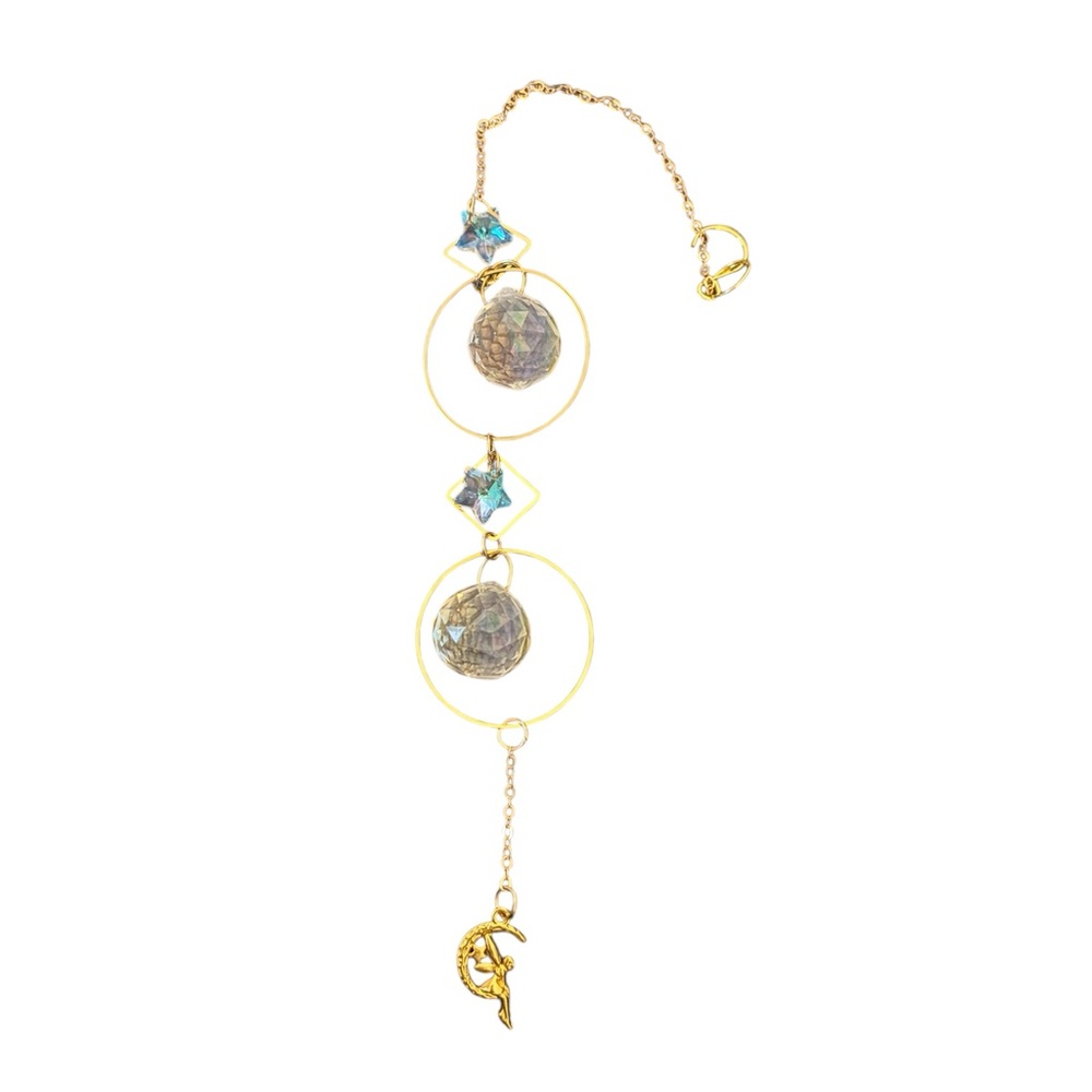 Crystal Suncatchers Hanging Decor, Prism Sun Catcher with Chain and Hook - Picture 6 of 7